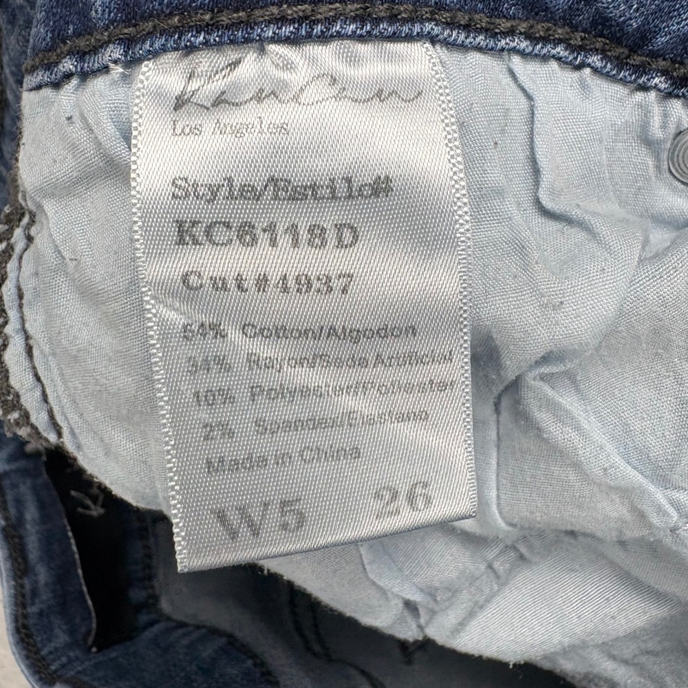 KanCan Trisha Classic Flare Jeans Womens 5 Blue Straight Leg Mid Rise Stretch - Picture 4 of 9
